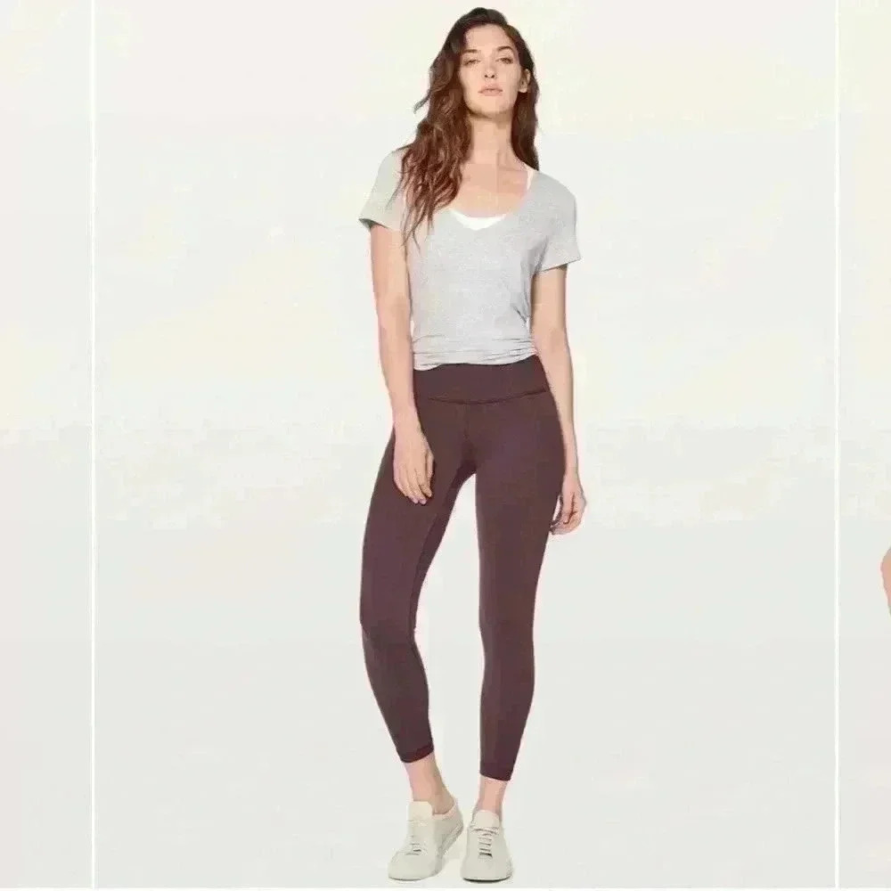 Lululemon Black Cherry  24” leggings perfect preowned